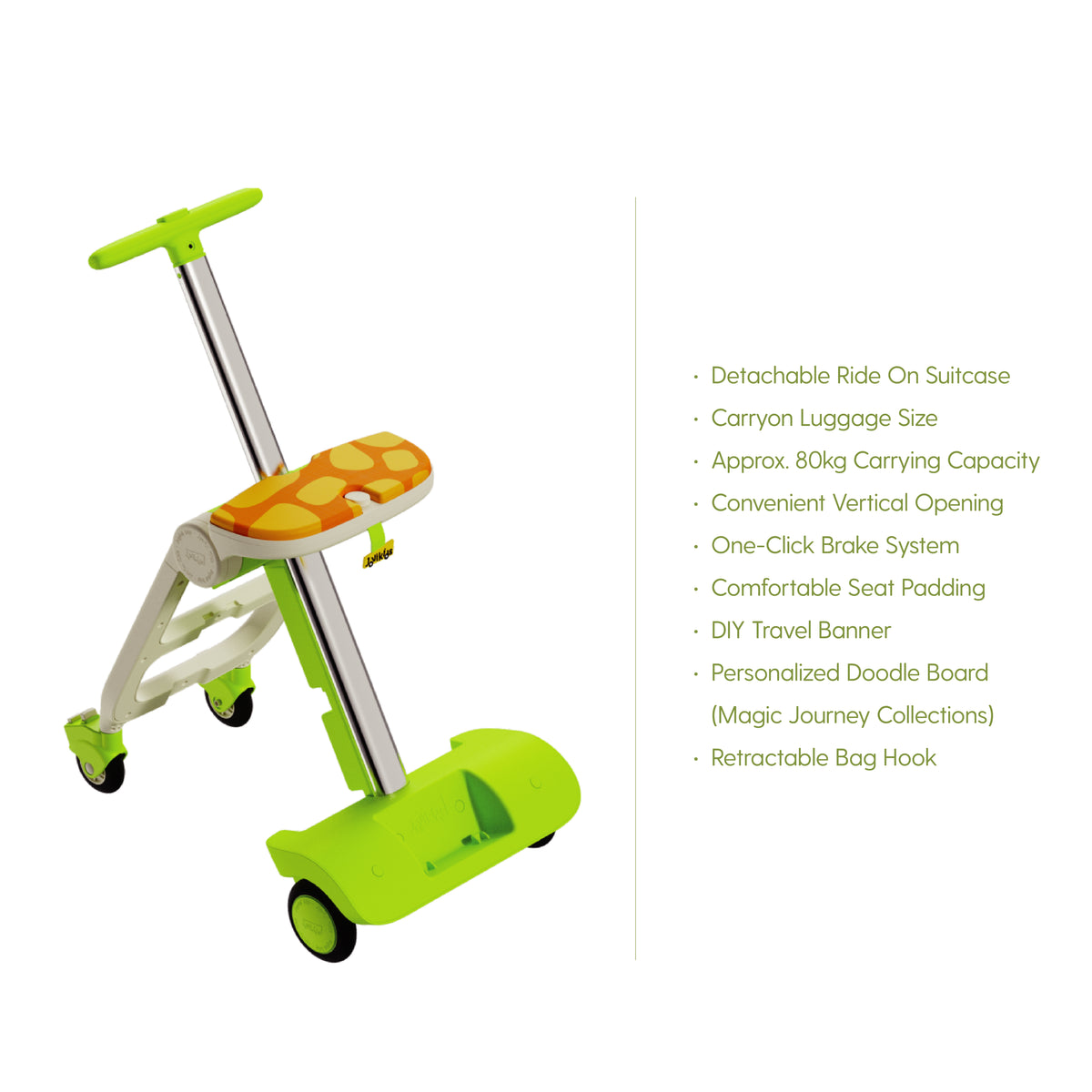 Jovikids 3In1 Joyride 38L Kids Suitcase Travel Bag