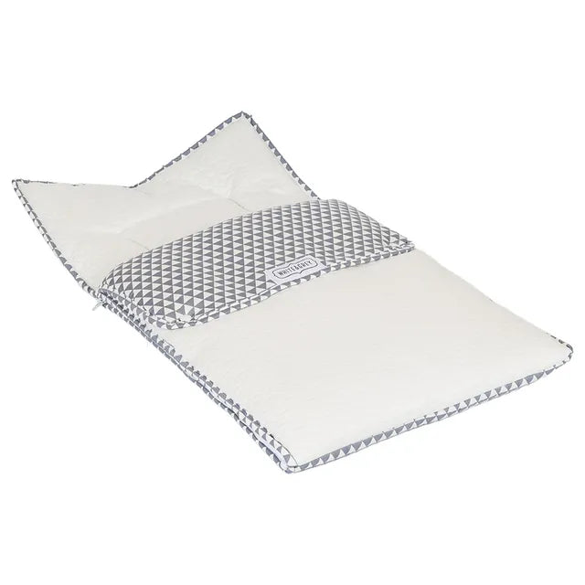 White & Grey Baby Sleeping Bag - Triangle