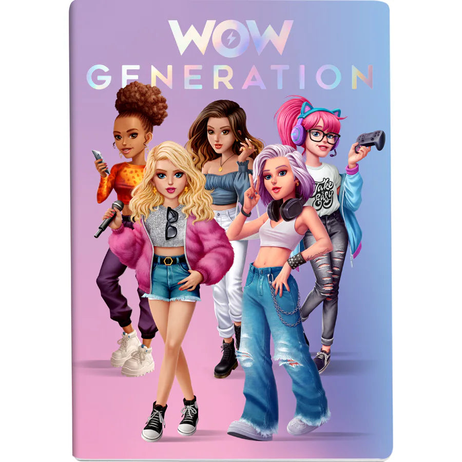Wow Generation A5 Pack 3 Soft Cover Notebooks 80 Sheets GSM Wow Generation A5 Pack 3 Soft Cover Notebooks 80 Sheets GSM