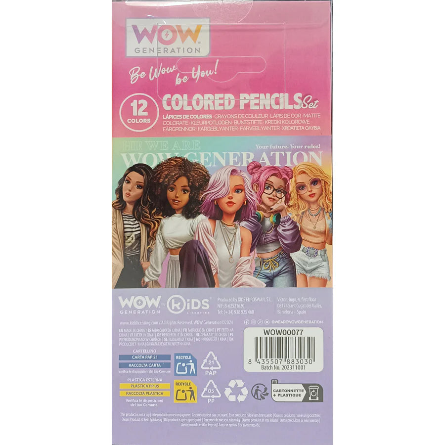 Wow Generation 12 Color Pencils Set Wow Generation 12 Color Pencils Set