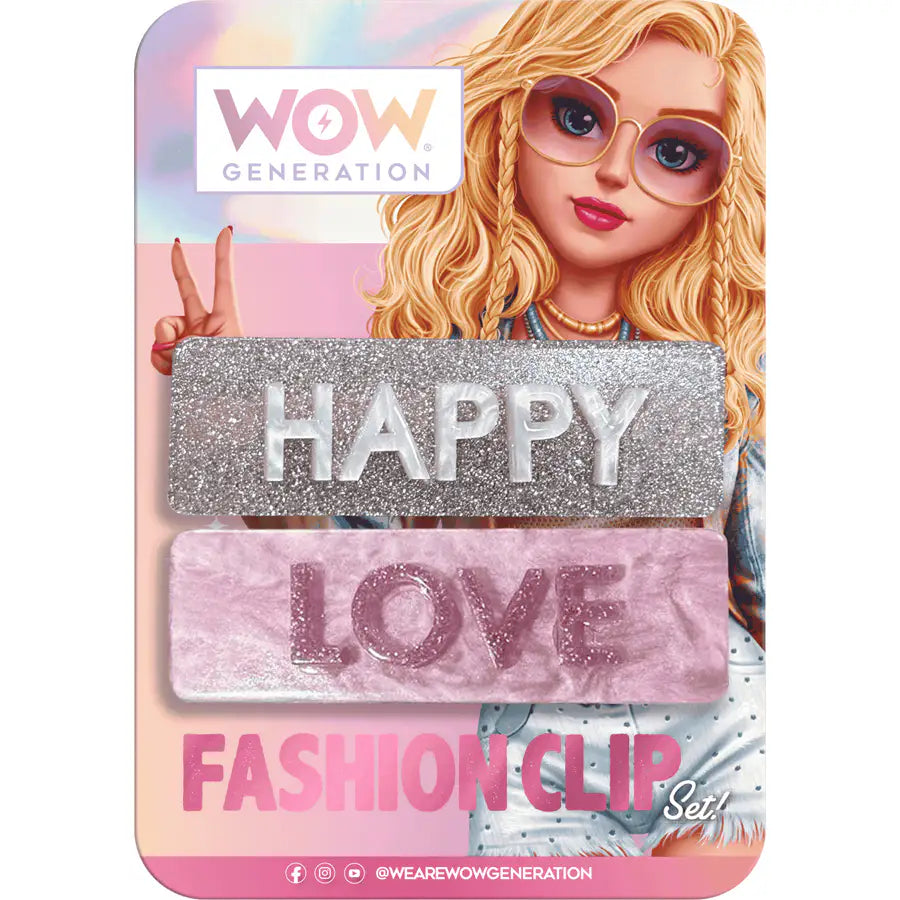 Wow Generation Hair Clips With Message Wow Generation Hair Clips With Message