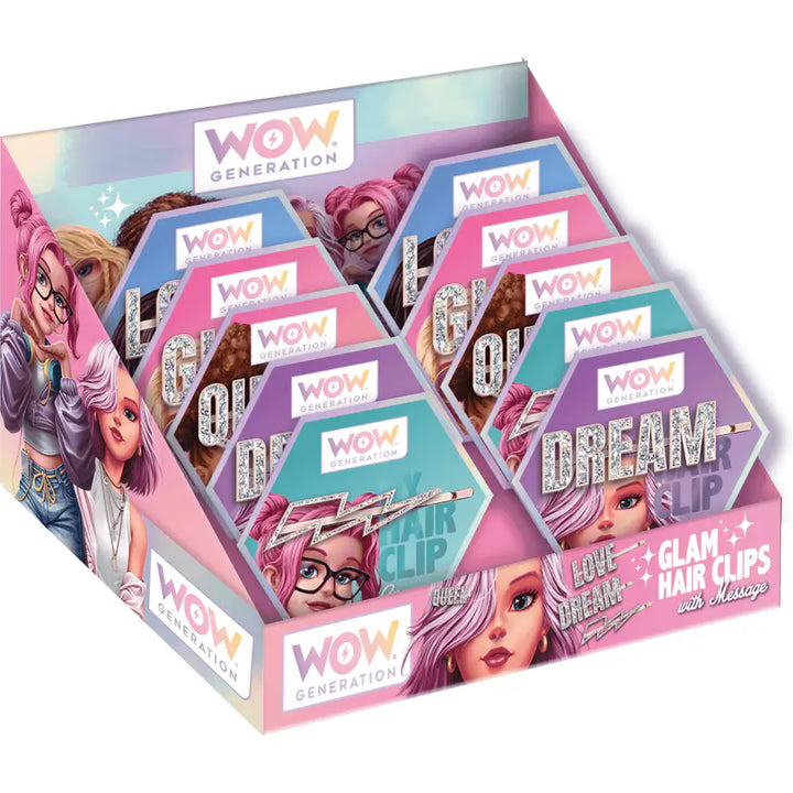 Wow Generation Glitter Hair Pins With Message