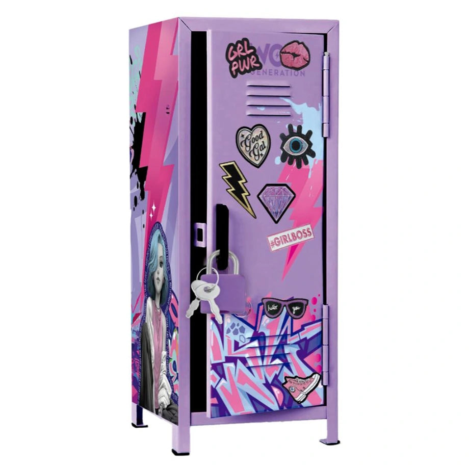 Wow Generation Metal Locker with Magnets & Decorative Stickers
