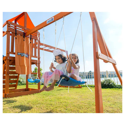 Dynamic Sports Olympia Wooden Swing Set Outdoor Playset for Kids