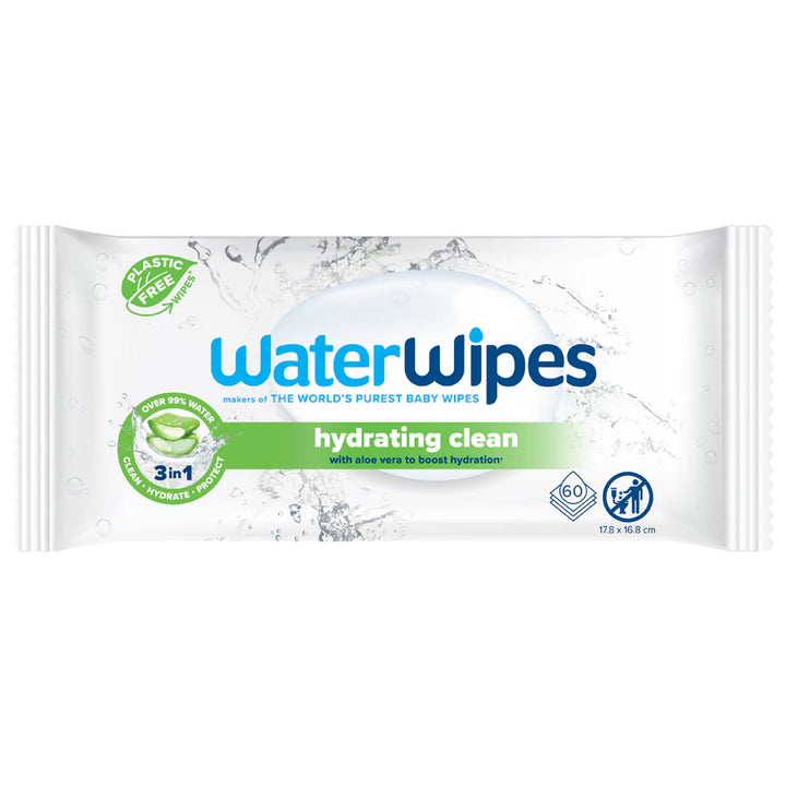 WaterWipes Hydrating Clean Baby Wipes (Pack of 60)