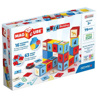 Geomag Magicube Word Building Stem Toy with Clips 79pcs