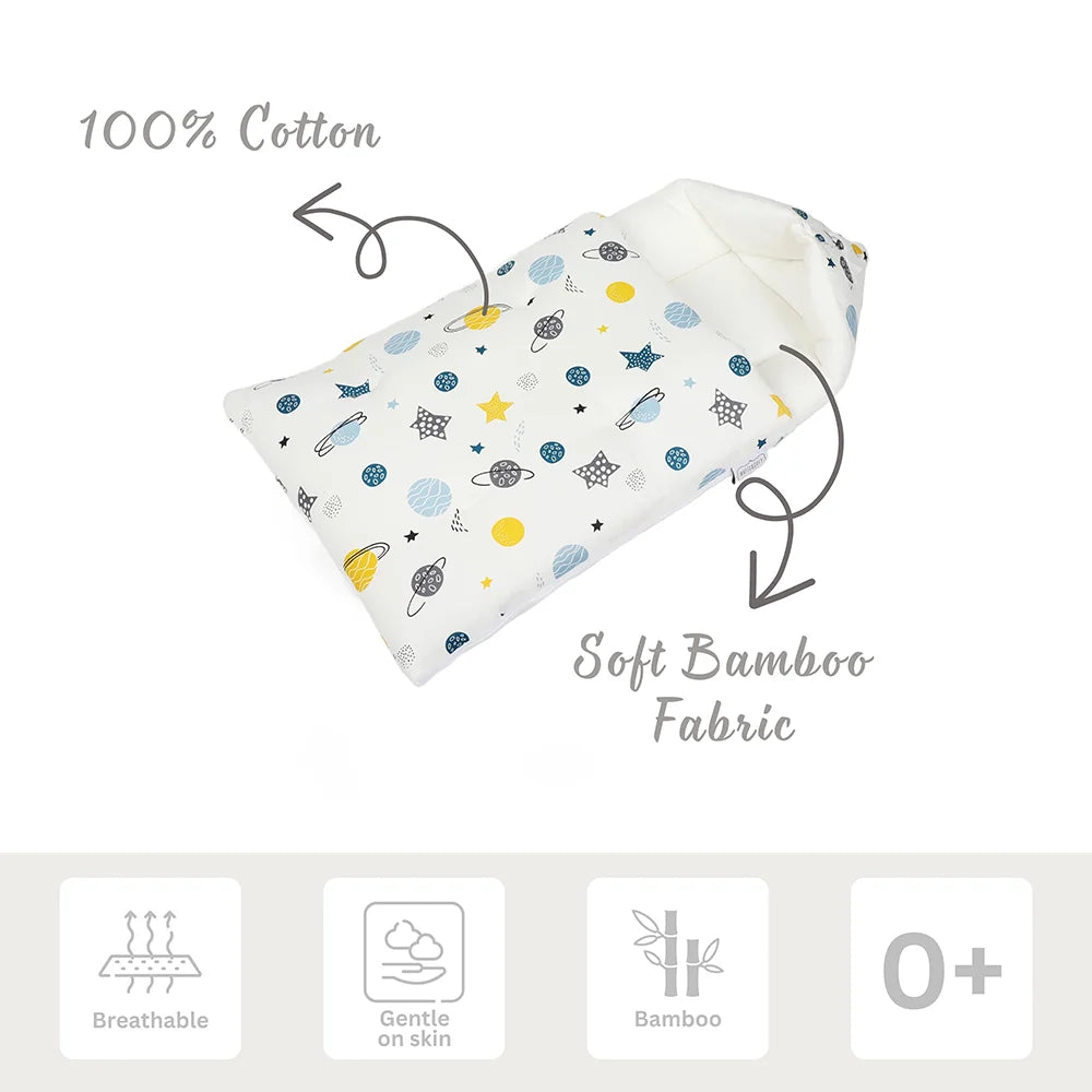 White & Grey - Baby Sleeping Bag - Planet
