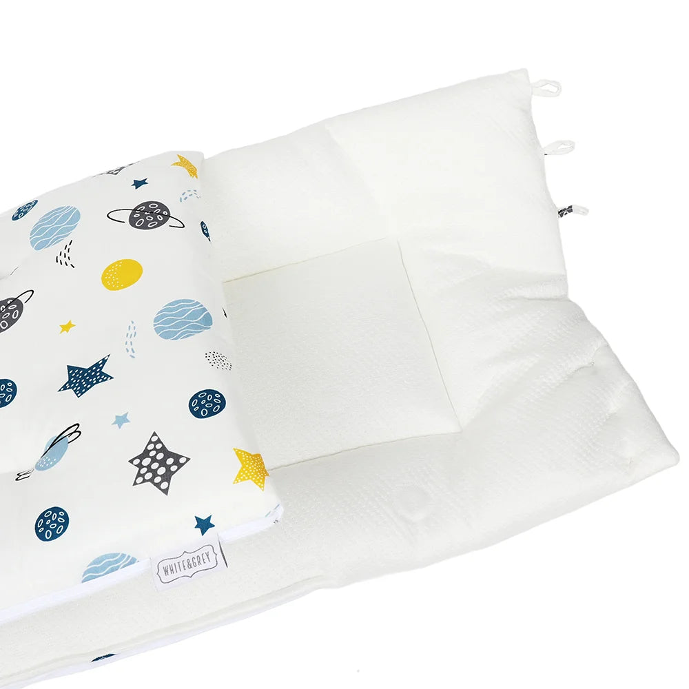 White & Grey - Baby Sleeping Bag - Planet