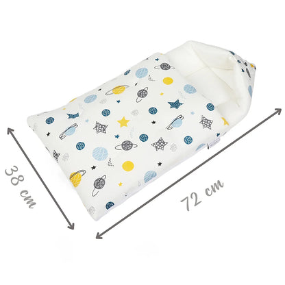 White & Grey Baby Sleeping Bag - Planet
