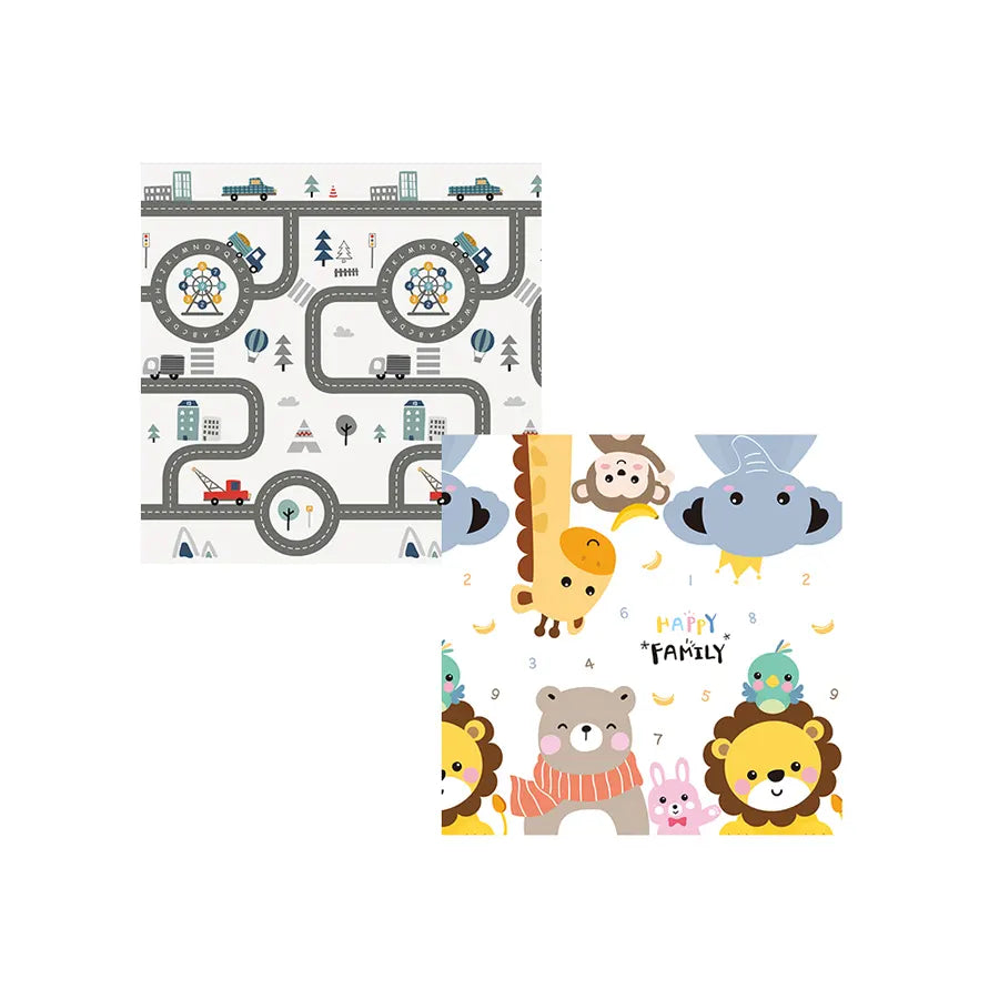 Snuggle Baby Reversible Folding Playmat Animal Family