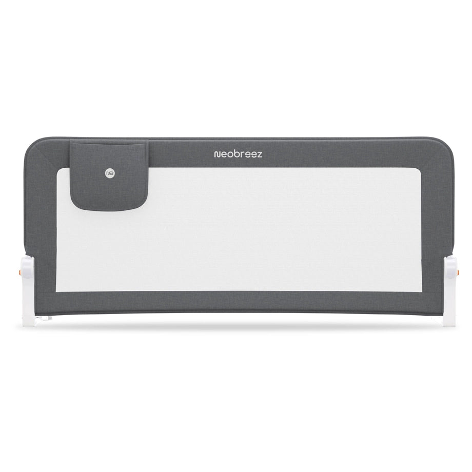 Neobreez NEXX Foldable Adjustable Baby Bed Guard Rail 150x66 cm (Grey)