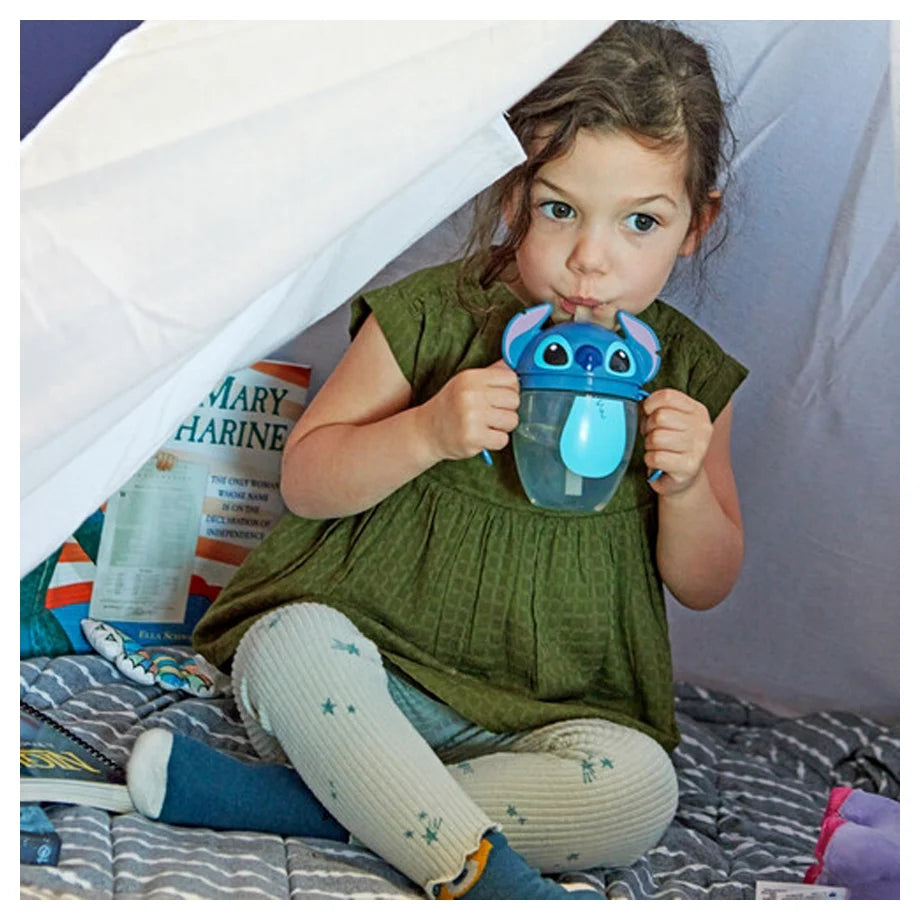 The First Years Disney Stitch Weighted Straw Trainer Cup (7oz)