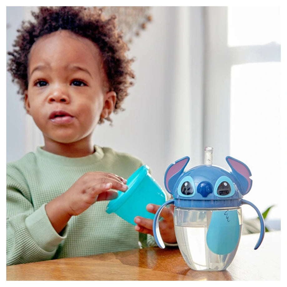 The First Years Disney Stitch Weighted Straw Trainer Cup (7oz)