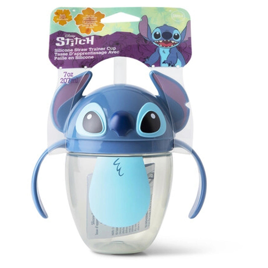 The First Years Disney Stitch Weighted Straw Trainer Cup (7oz)