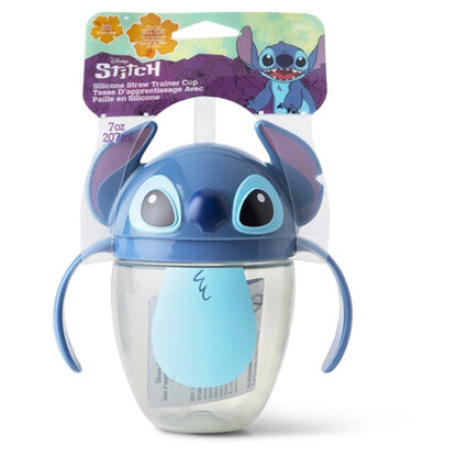 The First Years Disney Stitch Weighted Straw Trainer Cup (7oz)