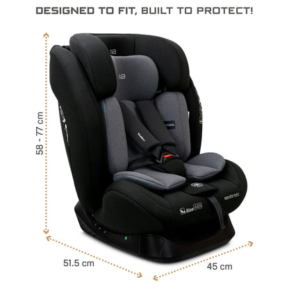 Neobreez-i-Hepta i-Size All-In-1 Convertible Car Seat 0–12Yrs (Black/Grey)