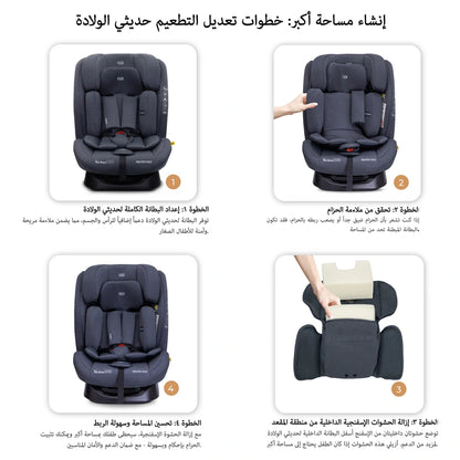 نيوبريز آي هيبتا آيسايز ألين1 كونفيرتيبل كار سيت (رمادي)