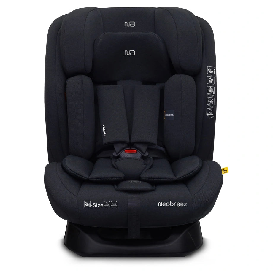 Neobreez HEPTA i-Size All-in-1 Convertible Car Seat 0-12Yrs (Black)