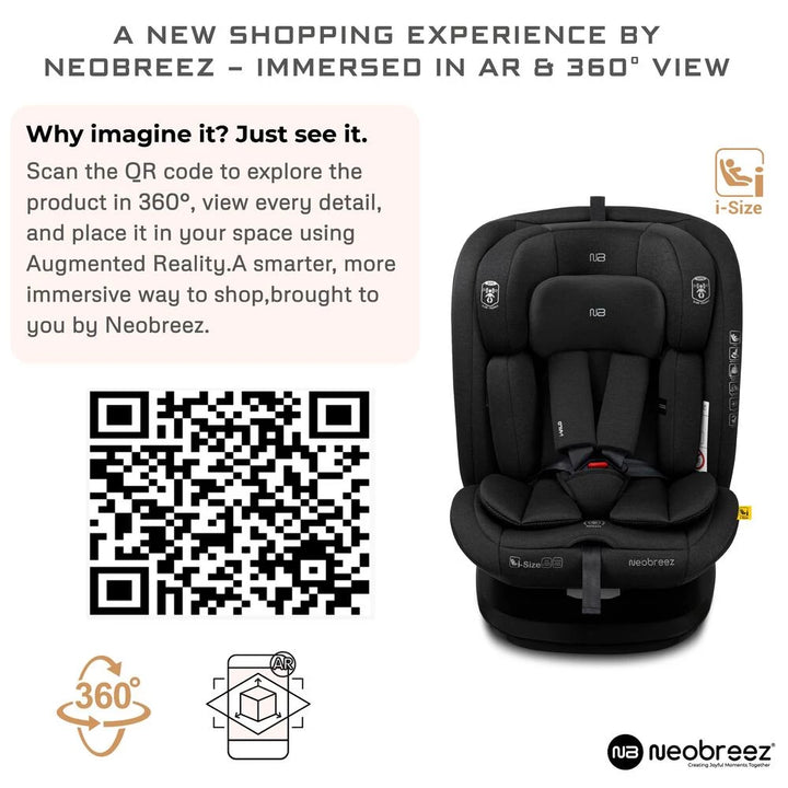 Neobreez I-Vilo Swivel 360° Baby Car Seat Group 0+/1/2/3