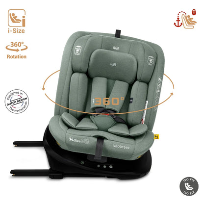 Neobreez-i-Vilo 360-Degree Isofix i-Size All-In-1 Car Seat 0–12Yrs (Green)