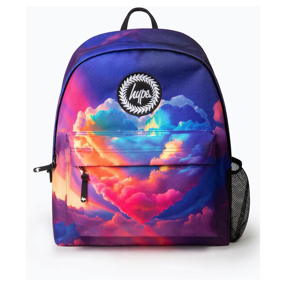 HYPE Kids Backpack for School & Everyday Use (Girls Multi Cloud Heart)