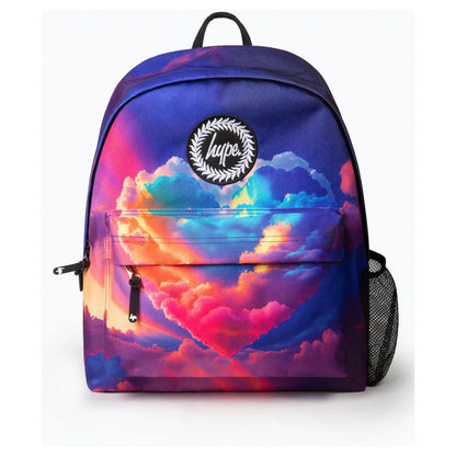 HYPE Kids Backpack for School & Everyday Use (Girls Multi Cloud Heart)