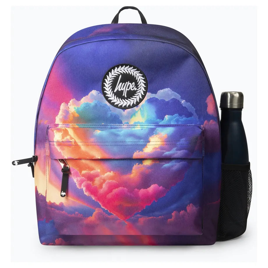 HYPE Kids Backpack for School & Everyday Use (Girls Multi Cloud Heart)