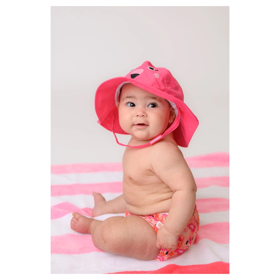 Zoocchini Baby Swim Diaper & Sun Hat Set Franny The Flamingo
