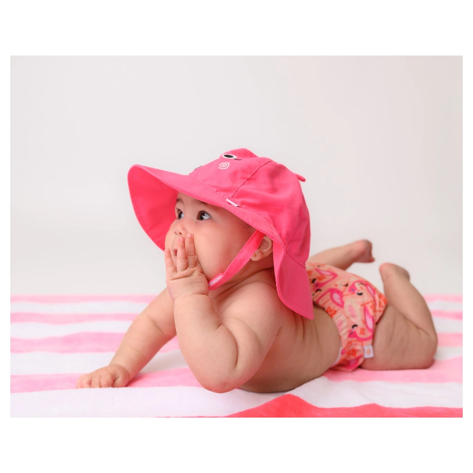 Zoocchini Baby Swim Diaper & Sun Hat Set Franny The Flamingo