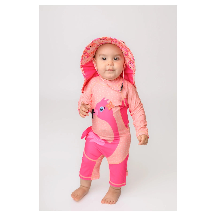 Zoocchini Rashguard One Piece Swimsuit UPF 50+ Franny The Flamingo