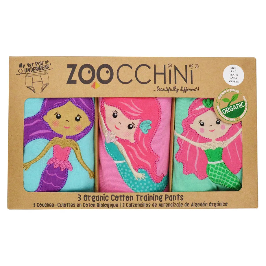 Zoocchini Organic Potty Training Pants 3 pcs Mermaids Girls