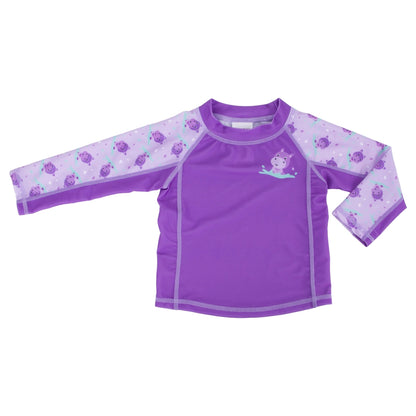 Zoocchini Baby Swim Set Rashguard Top, Swim Diaper & Sun Hat Hippo