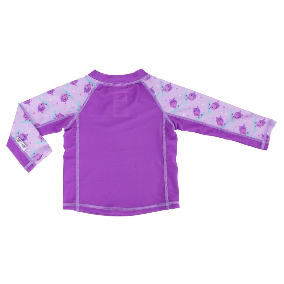 Zoocchini Baby Swim Set Rashguard Top, Swim Diaper & Sun Hat Hippo