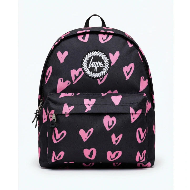 HYPE Kids Backpack for School & Everyday Use (Black Heart)