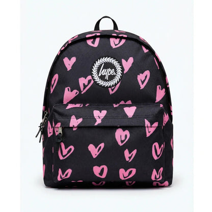 HYPE Kids Backpack for School & Everyday Use (Black Heart)