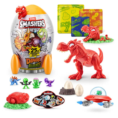 ZURU Smashers Dinos Vs Aliens Dinos Vs Aliens Rocket Series 1 Shrink Wrap (6Pcs)