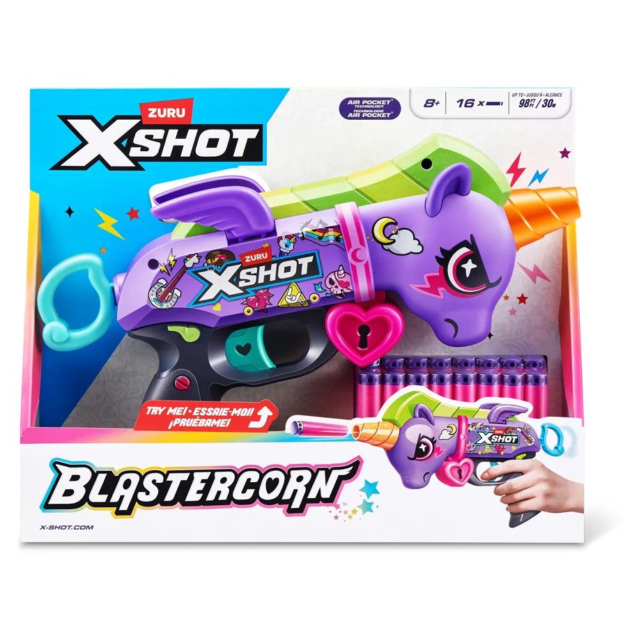 ZURU Xshot Blastercorn Dark Unicorn Series 1-(6Pcs)