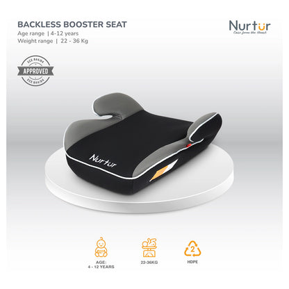 Nurtur Nova Kids Booster Car Seat with Easy Installation (Grey)