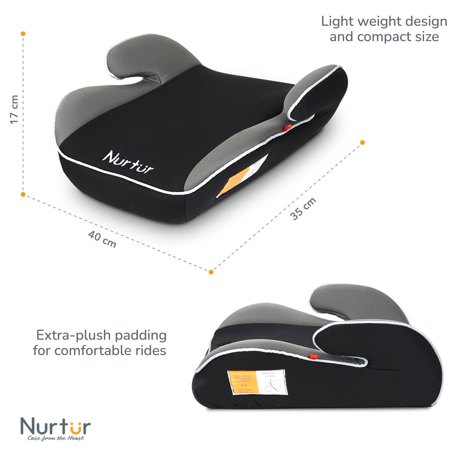 Nurtur Nova Kids Booster Car Seat with Easy Installation (Grey)