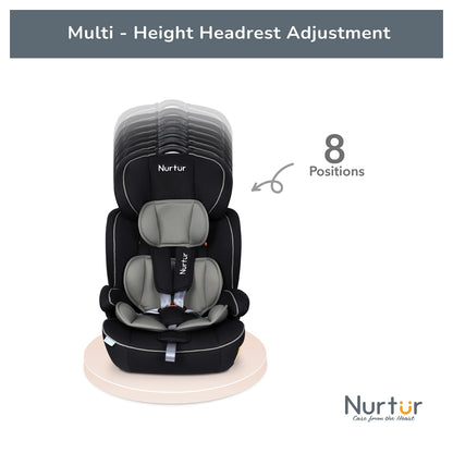 Nurtur Baby Car Seat (Black Grey)