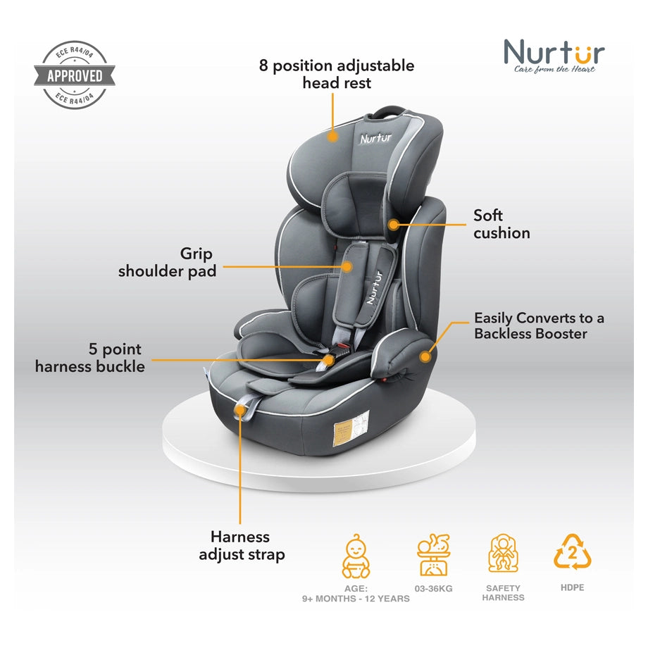Nurtur Baby Car Seat (Grey)