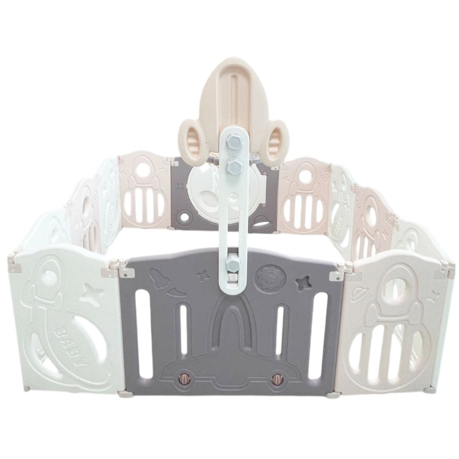 حظيرة لعب قابلة للطي للأطفال الصغار مع حلقة كرة سلة - 120x160x63 سم حظيرة لعب قابلة للطي للأطفال الصغار مع حلقة كرة سلة - 120x160x63 سم