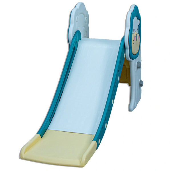 Little Toddler Medium Size Slide With Basketball Hoop (Light Mint Green-White)
