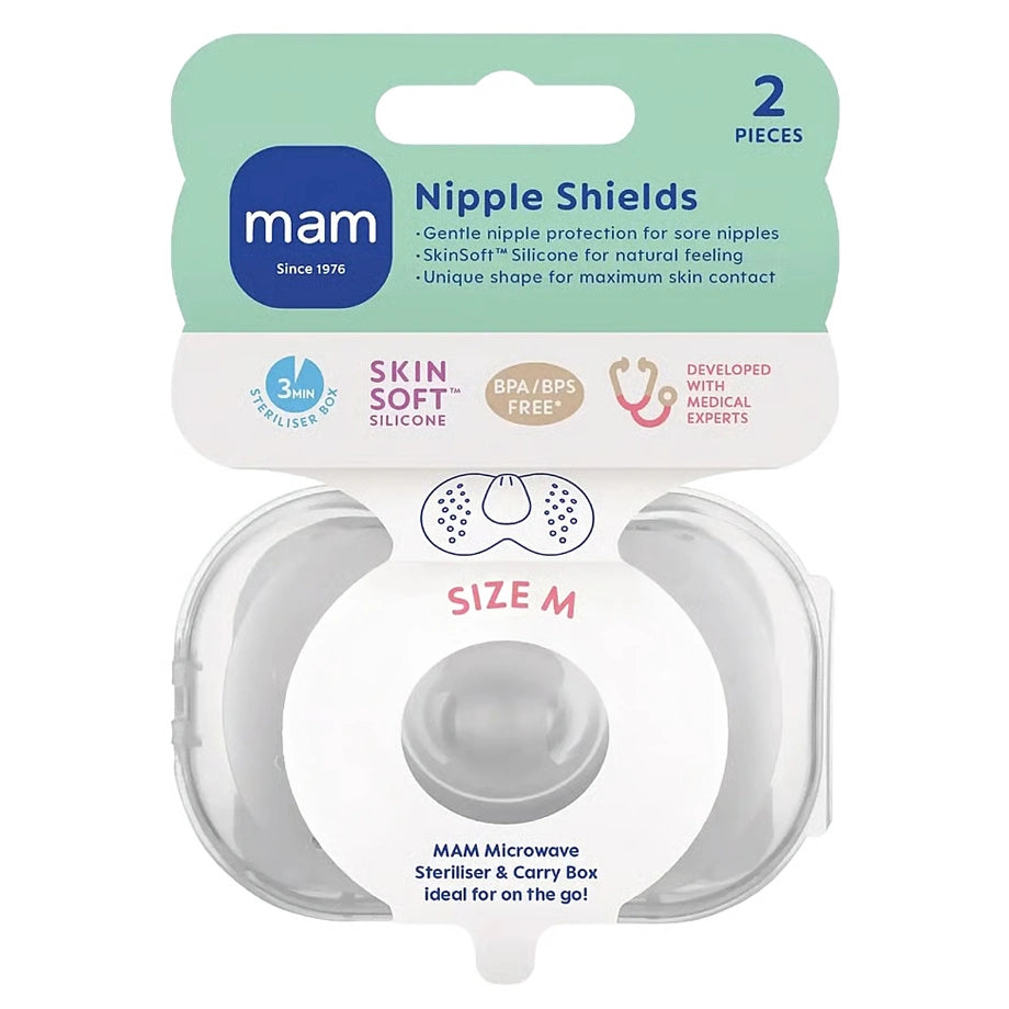 Mam Baby Nipple Shield - Size M Pack Of 2 (Clear)