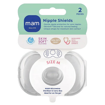 Mam Baby Nipple Shield - Size M Pack Of 2 (Clear)