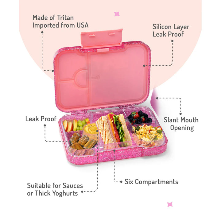 Bonfino Unicorn ABS Bento Lunch Box 1L (Pink)