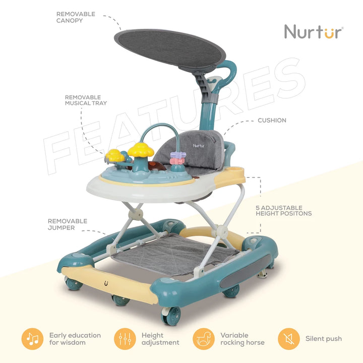 Nurtur Multifunction Baby Walker (Green)