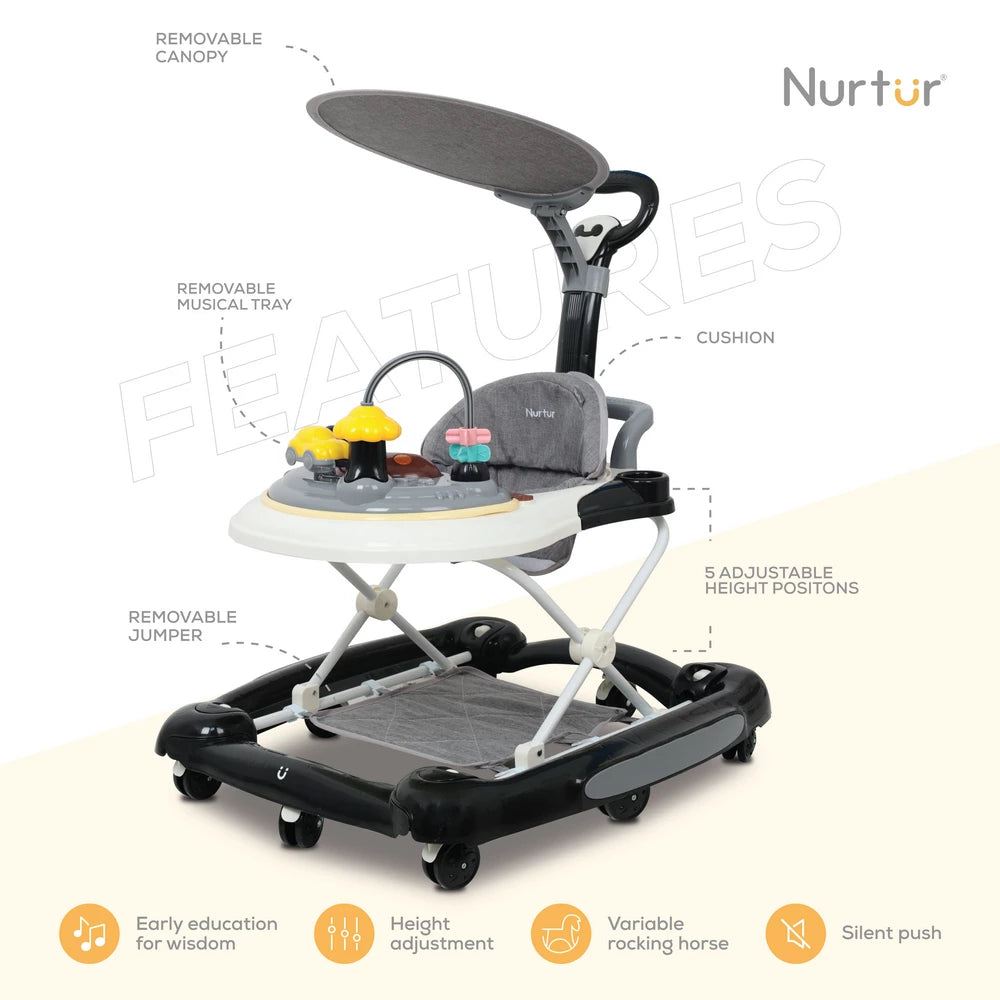 Nurtur Multifunction Baby Walker (Black)