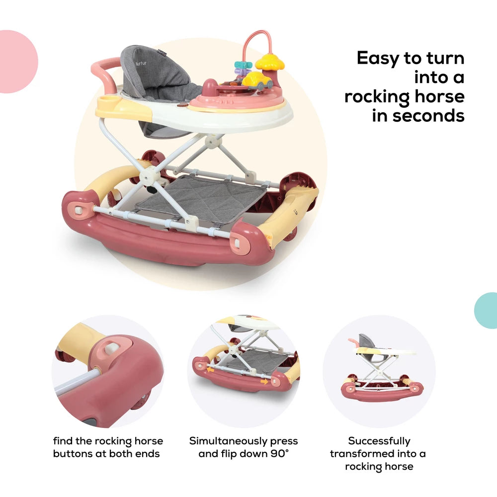 Nurtur Multifunction Baby Walker (Pink)