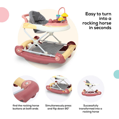 Nurtur Multifunction Baby Walker (Pink)